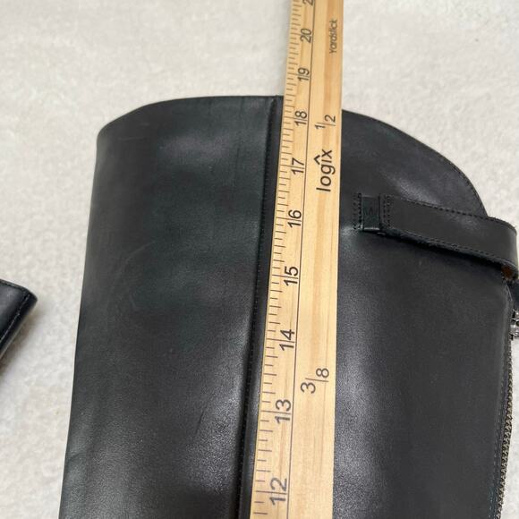 Franco Sarto Brindley Women’s Riding Boots Leather Size 8M Black Zip Back - Picture 5 of 8